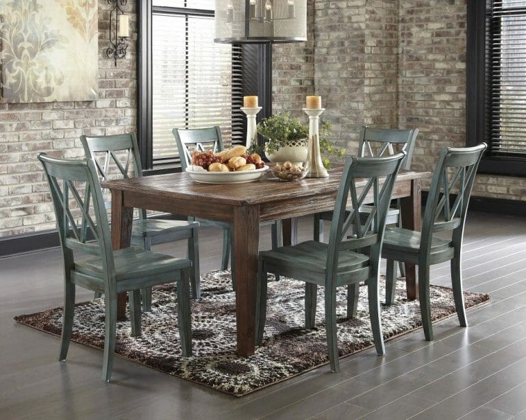 Mestler 7 Pc Rect Dining Room Table 6 Side Chairs Nc Gallery Furniture